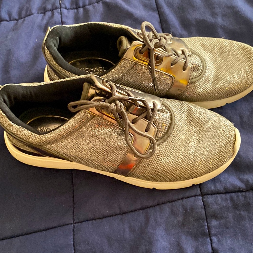 Silver metallic sneakers